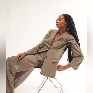 Free People Sheer Soul Suit Jacket Blazer - 6